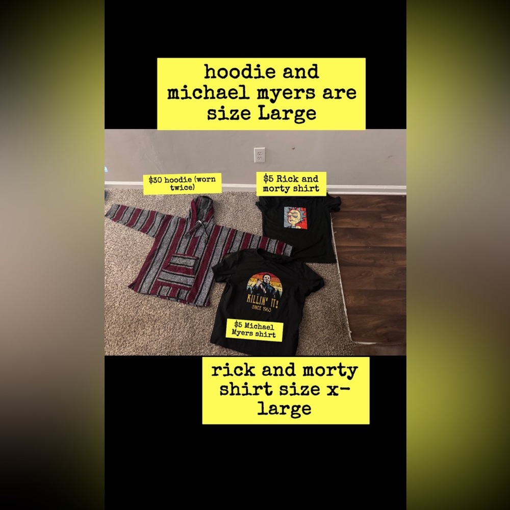men’s hoodie, and tshirts